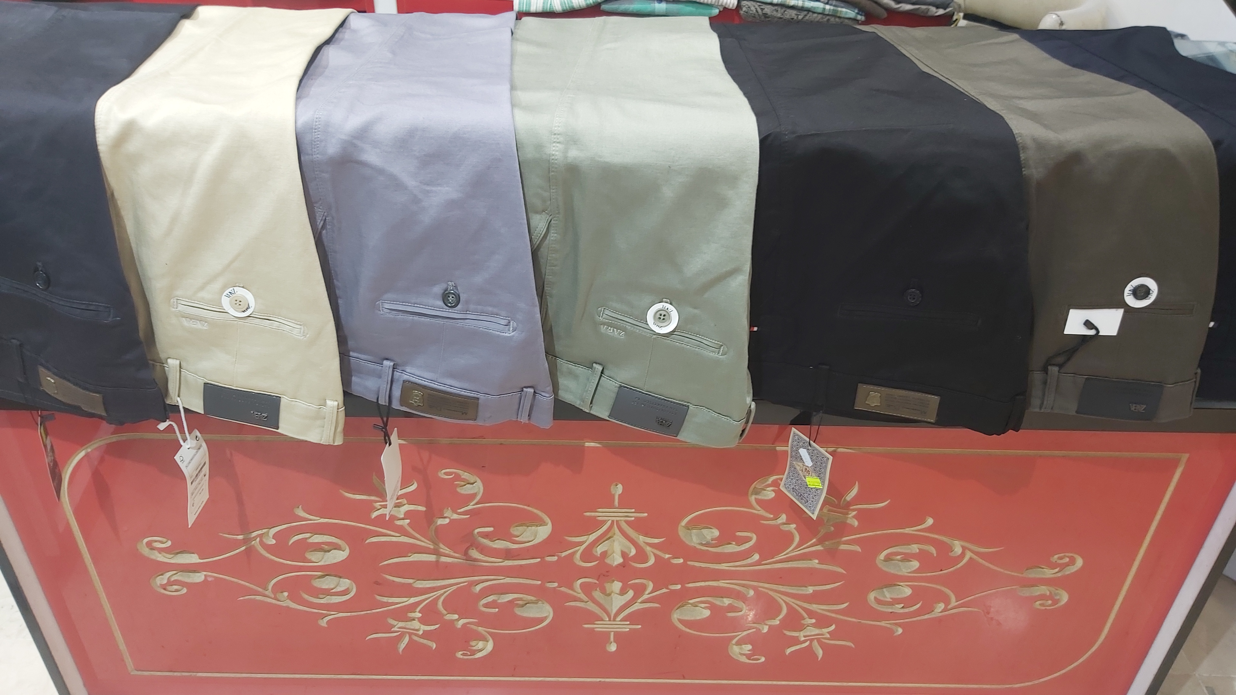 شلوار کتان پارچه ریپس